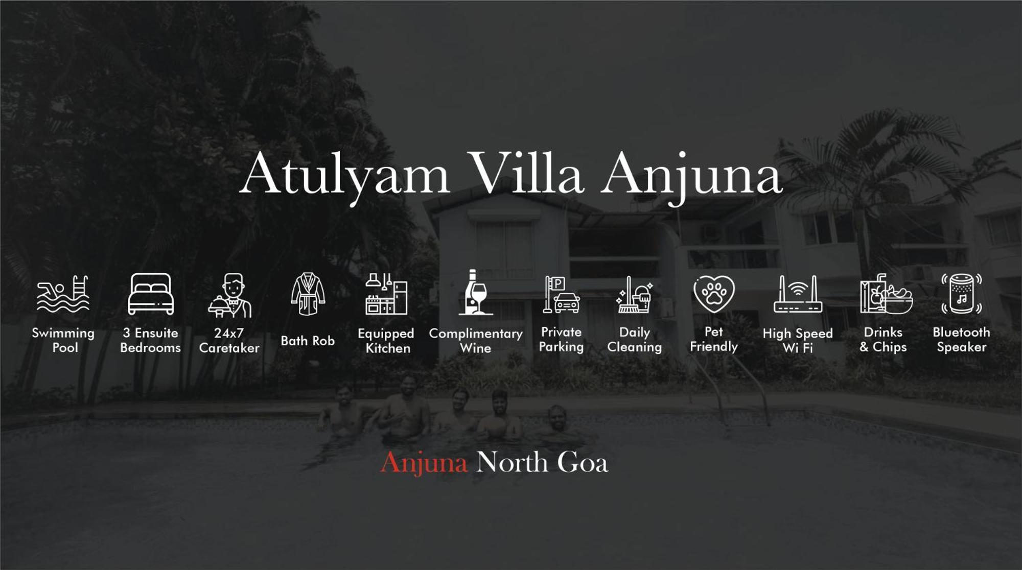 Atulyam Villa- Anjuna Exteriör bild